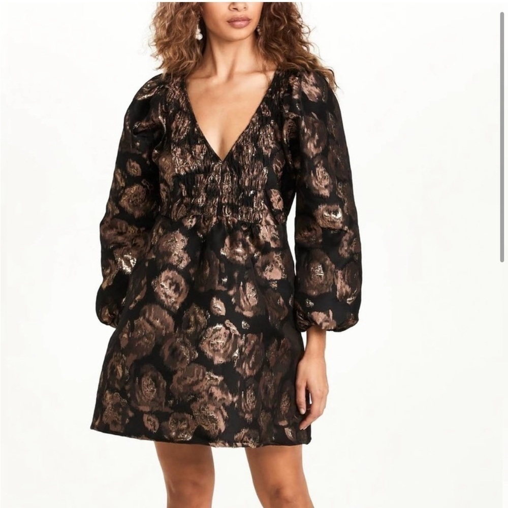 Misa Los Angeles Edie Dress Balloon Sleeve Babydoll PROM Party Size XS - Picture 3 of 16